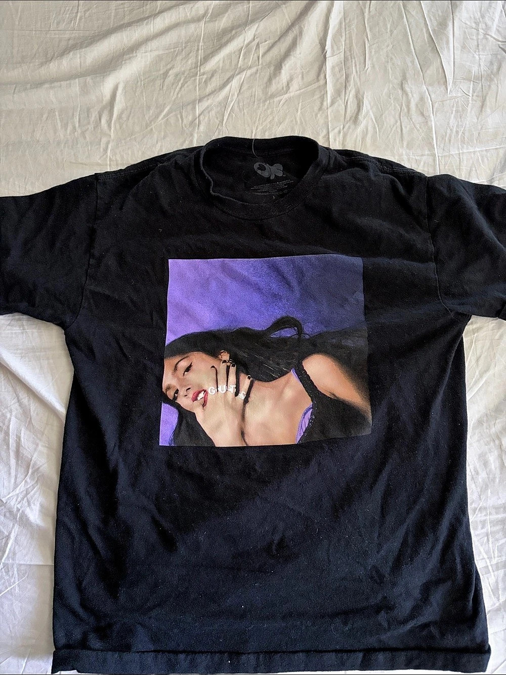 Brandy Melville Graphic Short Sleeve Tee in Black & Purple Size Small